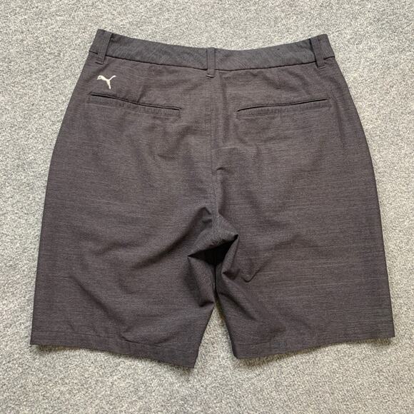 Puma Golf Shorts Mens 30 Grey 101 Heather Flat Front Lightweight Performance - Picture 8 of 11